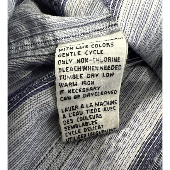 Tommy Bahama Jeans Island Crafted Long Sleeve Button Shirt Means M Striped Blue - Picture 6 of 10